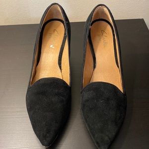 Suede Clark’s Kitten Heels